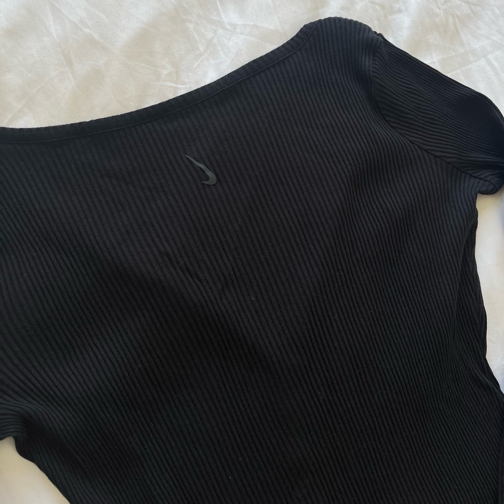 Nike Yoga ribbed button up top